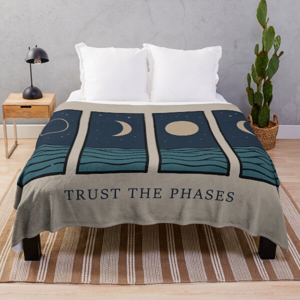 Item preview, Moon Phases Ocean Waves Graphic designed and sold by CamaleonDesigns.