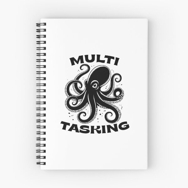 Item preview, Multi Tasking Octopus – Funny Busy Life Humor Design designed and sold by TipTop GFX.