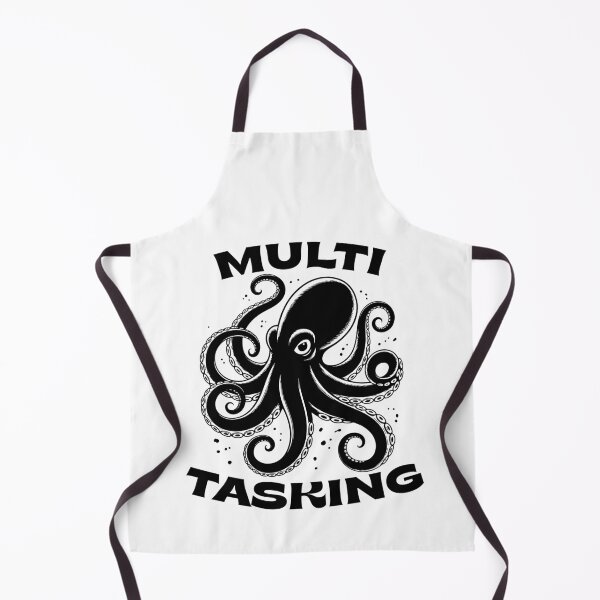 Item preview, Multi Tasking Octopus – Funny Busy Life Humor Design designed and sold by TipTop GFX.