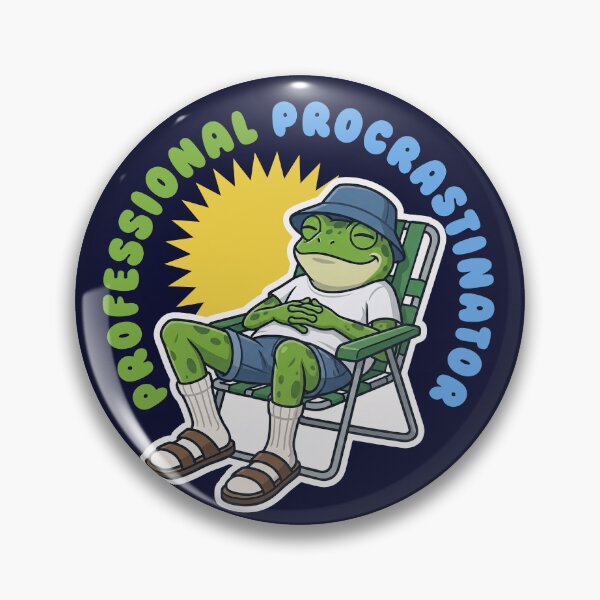 Item preview, Professional Procrastinator Frog Chilling in Sun designed and sold by LinaValearte.