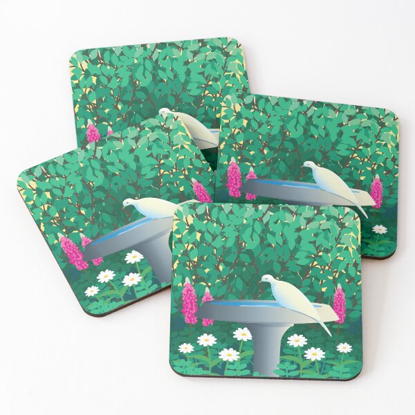 Item preview, The Birdbath Garden designed and sold by Pink Studio Art.