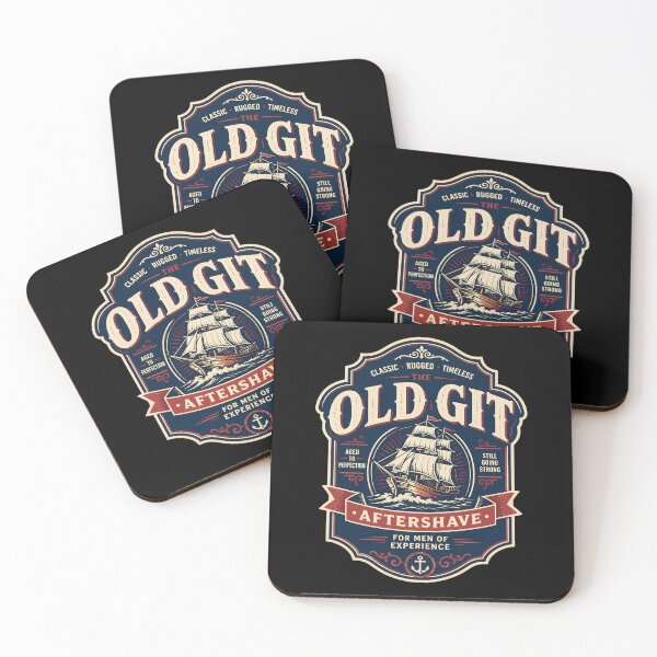 Item preview, Old Git Vintage Nautical Aftershave Parody designed and sold by JesterKrewArt.