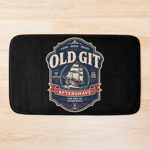 Item preview, Old Git Vintage Nautical Aftershave Parody designed and sold by JesterKrewArt.