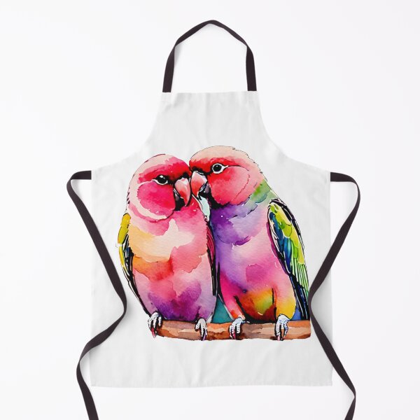 Item preview, Loving Lovebirds Snuggling Watercolor designed and sold by Mia's Menagerie.