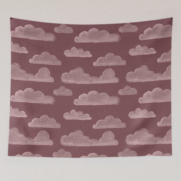 Item preview, Dreamtime Clouds Watercolor Pattern - Wine + Rose designed and sold by Irene Estelle.