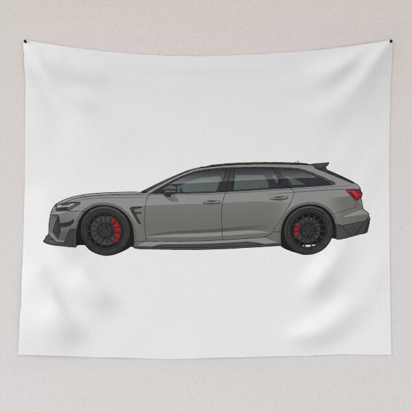Item preview, Grey Performance Estate Side View Vector Art designed and sold by NikksGarage.