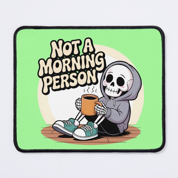 Item preview, Not a Morning Person Skeleton Coffee T-Shirt | Funny Sleepy Skeleton Hoodie Design | Relatable Introvert Humor Graphic Tee designed and sold by Raw Tigers.