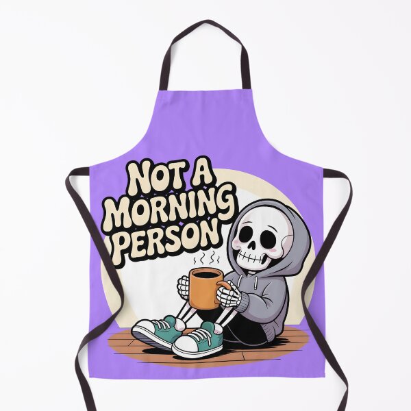Item preview, Not a Morning Person Skeleton Coffee T-Shirt | Funny Sleepy Skeleton Hoodie Design | Relatable Introvert Humor Graphic Tee designed and sold by Raw Tigers.