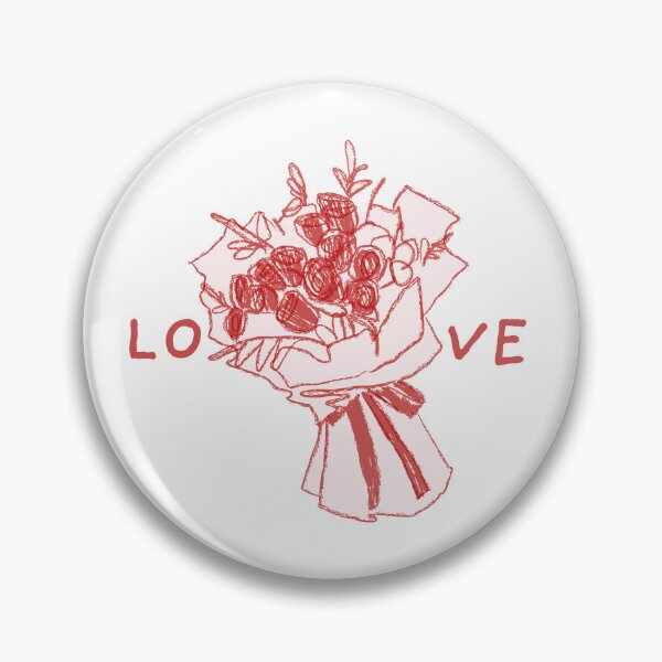 Item preview, Sketch Style Rose Bouquet with "LOVE" Text designed and sold by AkaiRoom.