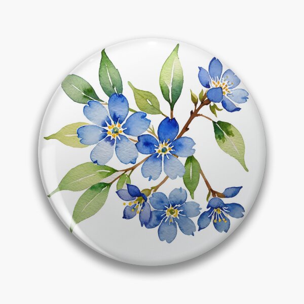 Item preview, Watercolor Blueblossom designed and sold by Mia's Menagerie.