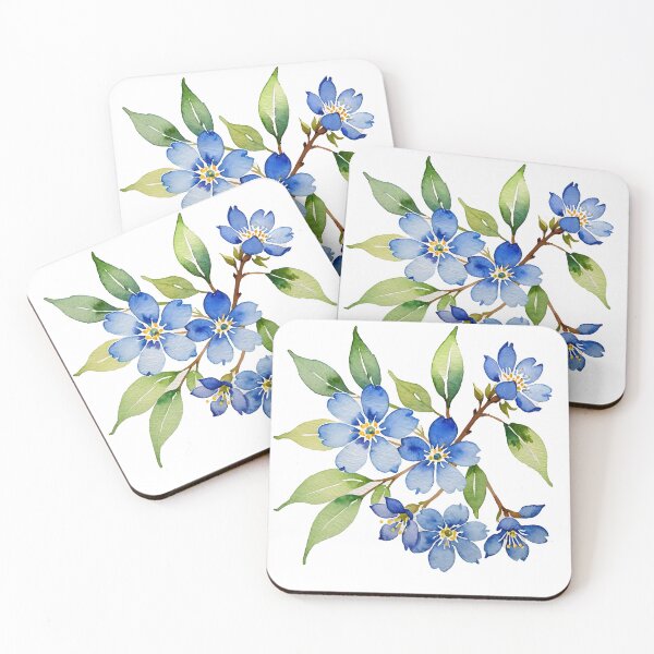 Item preview, Watercolor Blueblossom designed and sold by Mia's Menagerie.