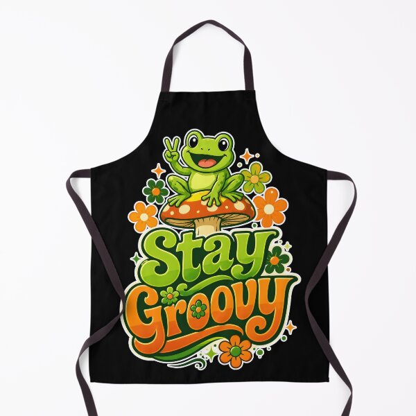 Artikelvorschau, Stay Groovy Frog Mushroom Retro 70s. entworfen und verkauft von Mr Lee.