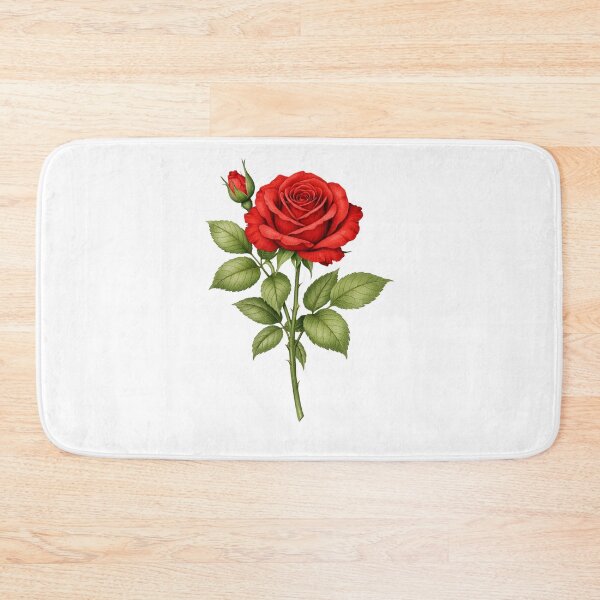 Item preview, Single Rose Study – Vintage Botanical Illustration designed and sold by Joyfulfabric.