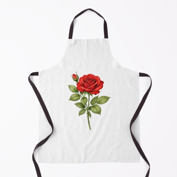 Item preview, Single Rose Study – Vintage Botanical Illustration designed and sold by Joyfulfabric.