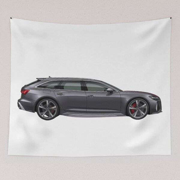 Item preview, Dark Grey Performance Estate Side View Vector Art designed and sold by NikksGarage.