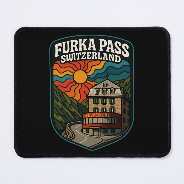 Item preview, Furka Pass Belvedere Hotel Switzerland Trippy Travel designed and sold by TomFrontierArt.
