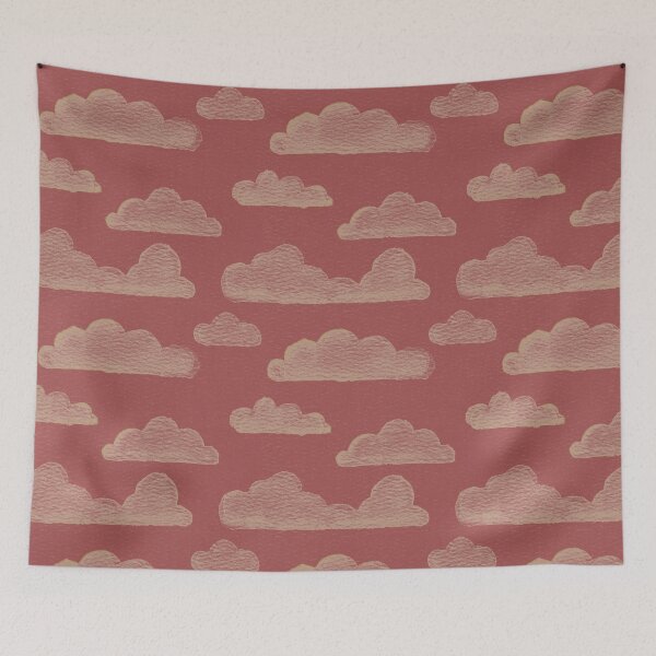 Item preview, Dreamtime Clouds Watercolor Pattern - Ruby + Fawn designed and sold by Irene Estelle.