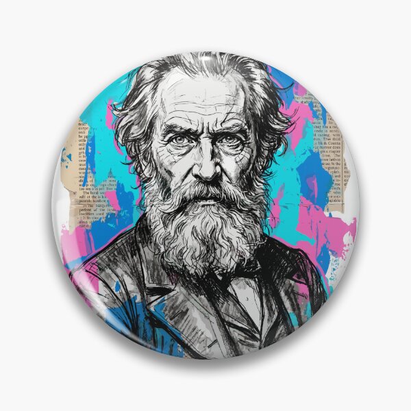 Item preview, Walt Whitman Literary Portrait Modern Collage Style designed and sold by Honu2025.