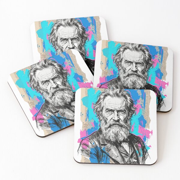 Item preview, Walt Whitman Literary Portrait Modern Collage Style designed and sold by Honu2025.