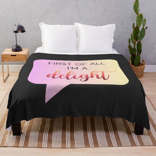 Item preview, First of All I'm a Delight – Funny Sassy Quote in Speech Bubble designed and sold by ArcticFoxStudio.