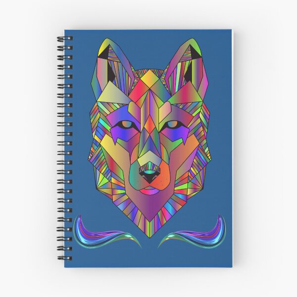 Item preview, Colorful Geometric Wolf Head - Abstract Rainbow Polygon Animal Art, designed and sold by LunaPrintCo.