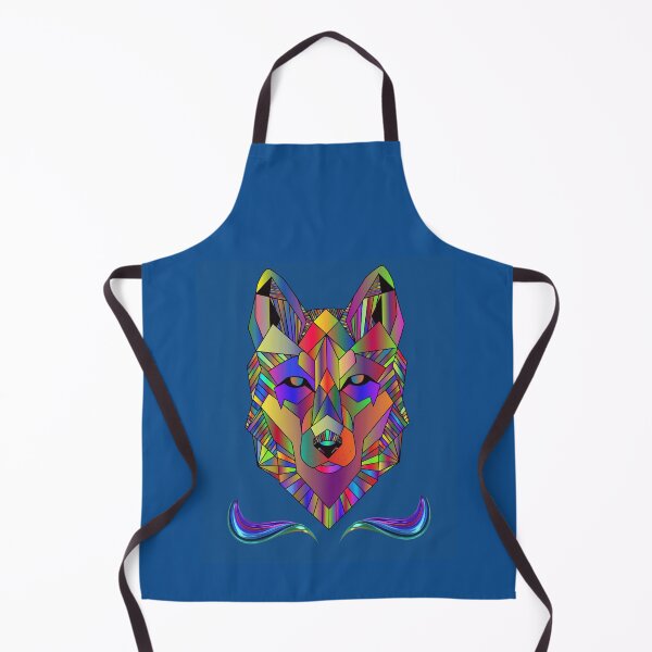 Item preview, Colorful Geometric Wolf Head - Abstract Rainbow Polygon Animal Art, designed and sold by LunaPrintCo.