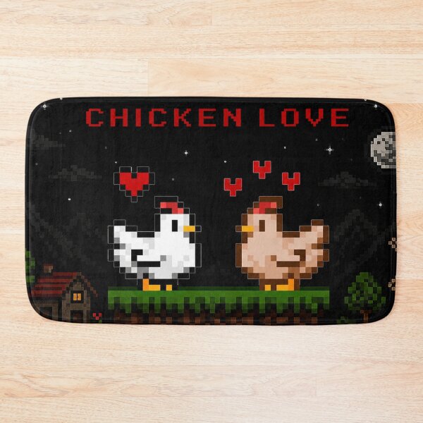 Item preview, Chicken Love in 8-Bit designed and sold by Fei Long Design Hub.
