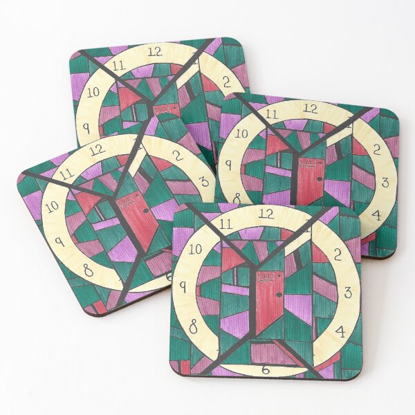 Item preview, Tick Tock - Hand Drawn Pattern Optical Clock Illusion designed and sold by AJPrettyObscene.