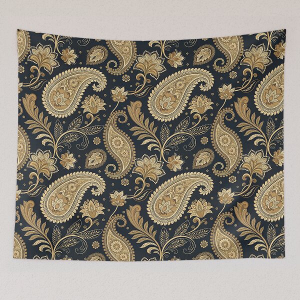 Item preview, Elegant Paisley Pattern – Luxury Gold Floral Ornamental Design designed and sold by Erik Visnievskij.