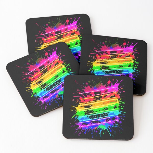 Item preview, Neon Rainbow Paint Splash Glowing Lines Sticker Art designed and sold by ExploreAura Studio.
