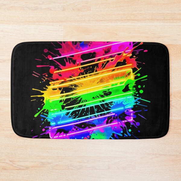 Item preview, Neon Rainbow Paint Splash Glowing Lines Sticker Art designed and sold by ExploreAura Studio.
