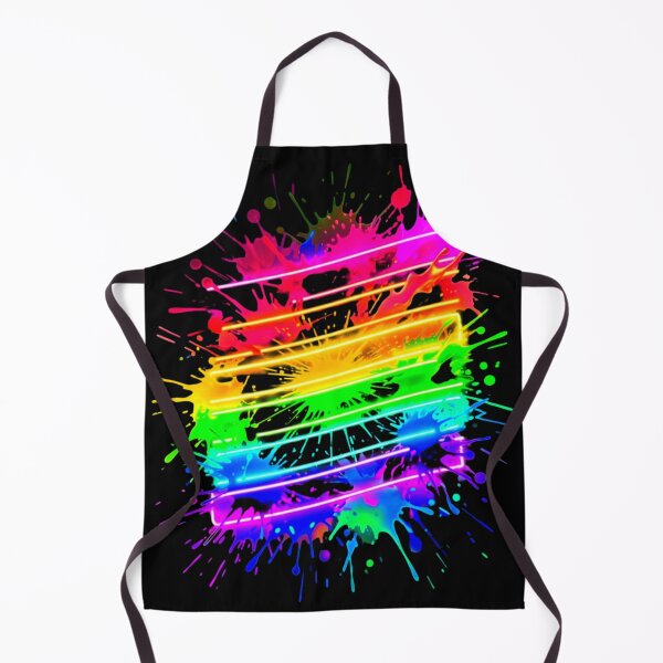Item preview, Neon Rainbow Paint Splash Glowing Lines Sticker Art designed and sold by ExploreAura Studio.