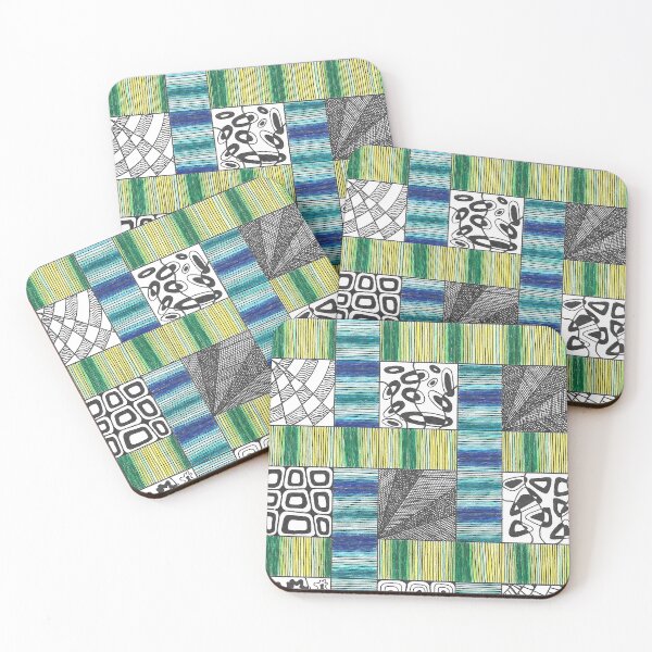 Item preview, Timothy - Hand Drawn Geometric ASMR Square Window Pattern designed and sold by AJPrettyObscene.