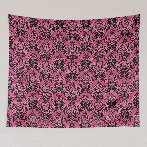 Item preview, Pink Floral Pattern – Bold Damask Ornamental Seamless Design designed and sold by Erik Visnievskij.