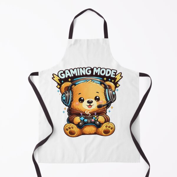 Artikelvorschau, Gamer-Bär, süßer Kawaii-Teddybär, Gaming-Modus-Aufkleber entworfen und verkauft von Cute-Corne.