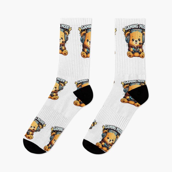 Artikelvorschau, Gamer-Bär, süßer Kawaii-Teddybär, Gaming-Modus-Aufkleber entworfen und verkauft von Cute-Corne.