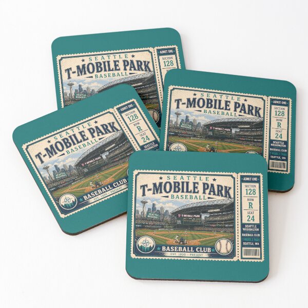 Item preview, Seattle Baseball Vintage Ticket Stub Modern Stadium Retro Ballpark Design designed and sold by GhostDawgs.