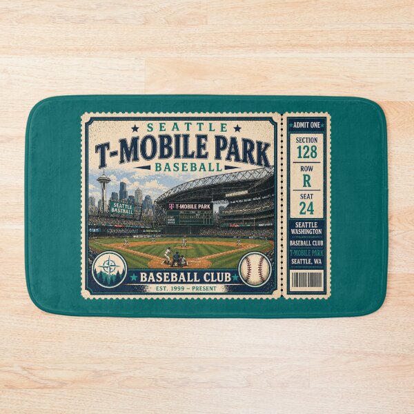 Item preview, Seattle Baseball Vintage Ticket Stub Modern Stadium Retro Ballpark Design designed and sold by GhostDawgs.