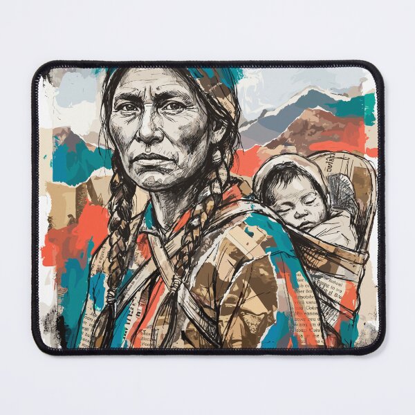 Item preview, Sacagawea Artistic Portrait Shoshone Guide Collage designed and sold by Honu2025.