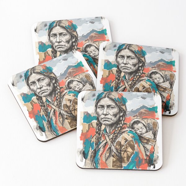 Item preview, Sacagawea Artistic Portrait Shoshone Guide Collage designed and sold by Honu2025.