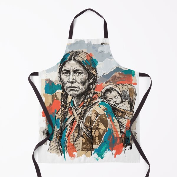 Item preview, Sacagawea Artistic Portrait Shoshone Guide Collage designed and sold by Honu2025.