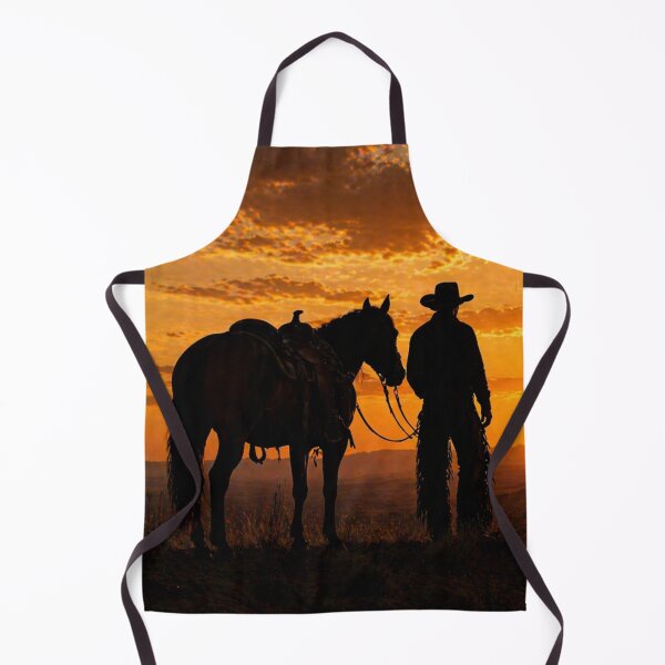 Item preview, Cowboy Sunset Silhouette – Western Horse & Rider Freedom Art designed and sold by QuarterHorseArt by Just my Studio.