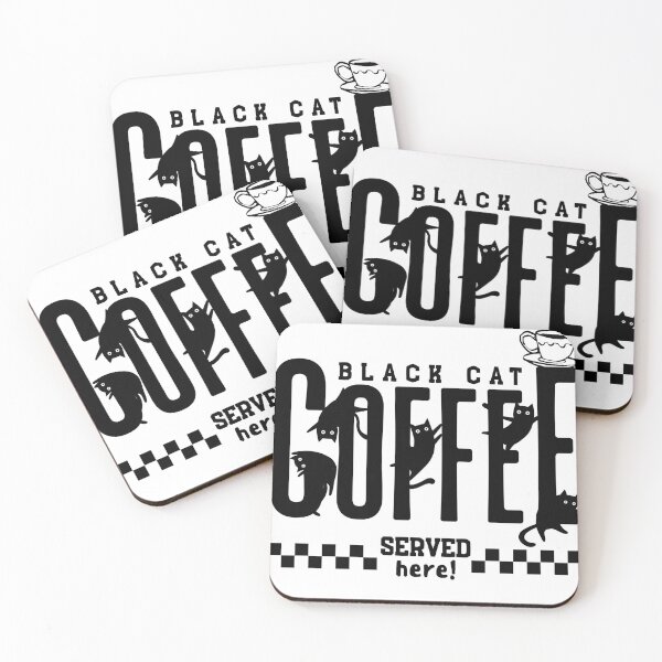 Item preview, Black cat coffee - five cats designed and sold by InkRiot Studios.