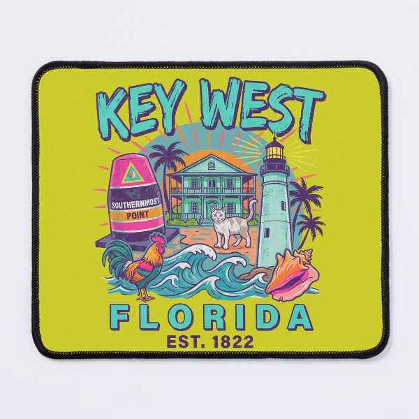 Item preview, Southernmost Point Key West Florida Roosters and Cats designed and sold by Milasneeze.