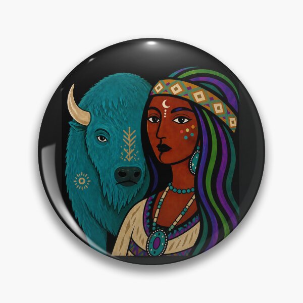 Item preview, Buffalo Woman Spirit designed and sold by ZunZunArt.