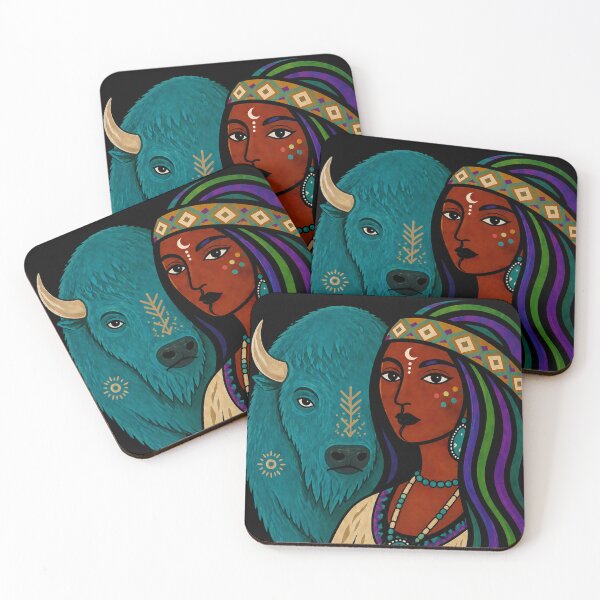 Item preview, Buffalo Woman Spirit designed and sold by ZunZunArt.