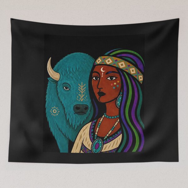 Item preview, Buffalo Woman Spirit designed and sold by ZunZunArt.