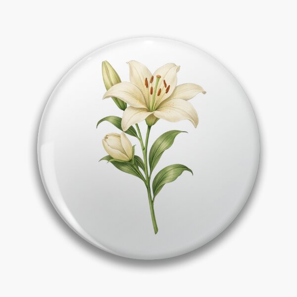 Item preview, Single Lily Study – Vintage Botanical Illustration designed and sold by Joyfulfabric.