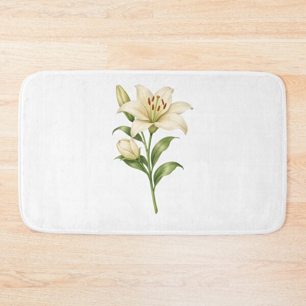 Item preview, Single Lily Study – Vintage Botanical Illustration designed and sold by Joyfulfabric.