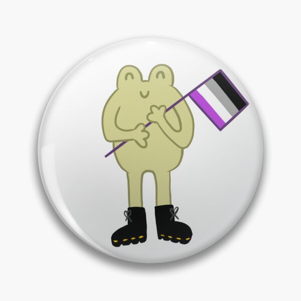 Item preview, Asexual Frog Sticker designed and sold by pawprintstudio.shop.